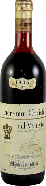 Lacrima di Cristi del Vesuvio, 1986